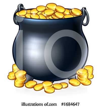 Royalty-Free (RF) Pot Of Gold Clipart Illustration by AtStockIllustration - Stock Sample #1684647