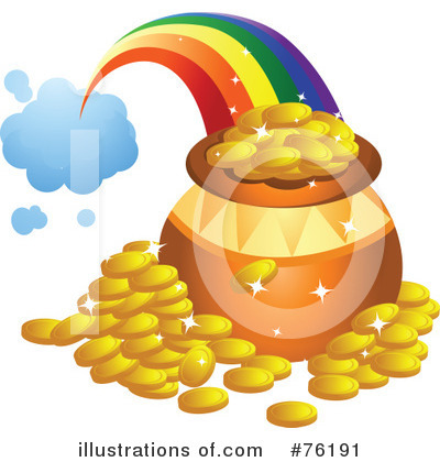 Royalty-Free (RF) Pot Of Gold Clipart Illustration by BNP Design Studio - Stock Sample #76191