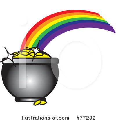 Royalty-Free (RF) Pot Of Gold Clipart Illustration by Rosie Piter - Stock Sample #77232