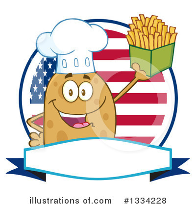 Royalty-Free (RF) Potato Character Clipart Illustration by Hit Toon - Stock Sample #1334228