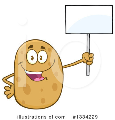 Royalty-Free (RF) Potato Character Clipart Illustration by Hit Toon - Stock Sample #1334229
