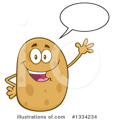 Potato Character Clipart #1334234 by Hit Toon