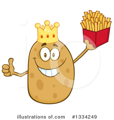 Royalty-Free (RF) Potato Character Clipart Illustration by Hit Toon - Stock Sample #1334249