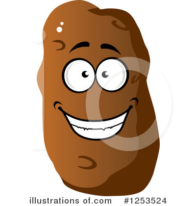 Royalty-Free (RF) Potato Clipart Illustration by Vector Tradition SM - Stock Sample #1253524