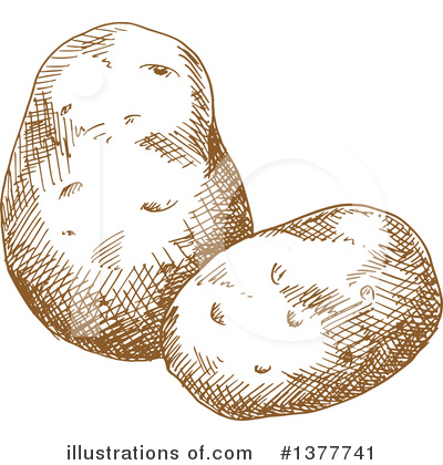 Royalty-Free (RF) Potato Clipart Illustration by Vector Tradition SM - Stock Sample #1377741