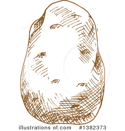 Royalty-Free (RF) Potato Clipart Illustration by Vector Tradition SM - Stock Sample #1382373