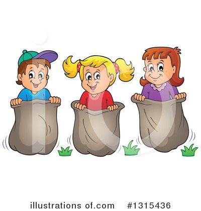 Royalty-Free (RF) Potato Sack Race Clipart Illustration by visekart - Stock Sample #1315436