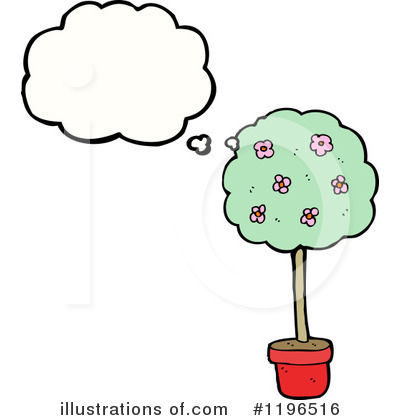 Royalty-Free (RF) Potted Tree Clipart Illustration by lineartestpilot - Stock Sample #1196516