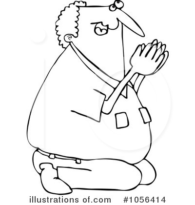 Royalty-Free (RF) Praying Clipart Illustration by djart - Stock Sample #1056414
