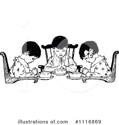 Royalty-Free (RF) Praying Clipart Illustration by Prawny Vintage - Stock Sample #1116869