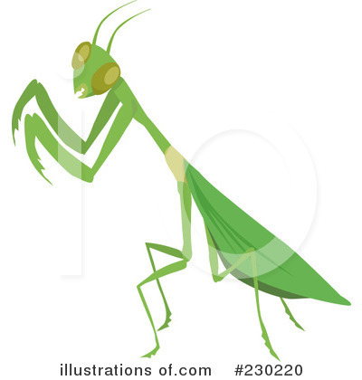 Royalty-Free (RF) Praying Mantis Clipart Illustration by Dennis Holmes Designs - Stock Sample #230220