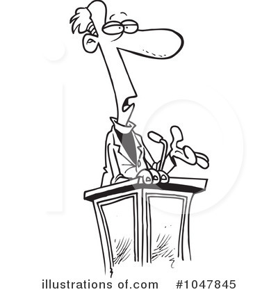 Royalty-Free (RF) Preacher Clipart Illustration by toonaday - Stock Sample #1047845