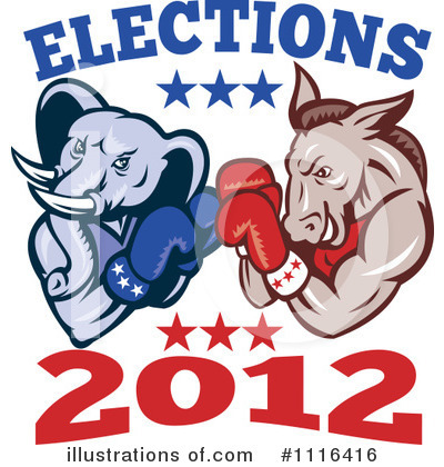 Republican Elephant Clipart #1116416 by patrimonio