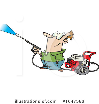 Royalty-Free (RF) Pressure Washer Clipart Illustration by toonaday - Stock Sample #1047586