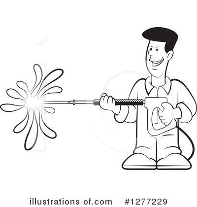 Royalty-Free (RF) Pressure Washer Clipart Illustration by Lal Perera - Stock Sample #1277229
