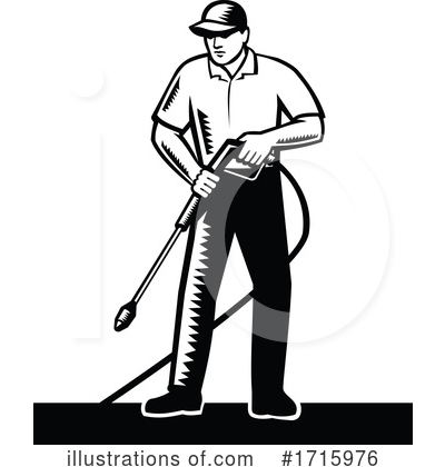 Royalty-Free (RF) Pressure Washer Clipart Illustration by patrimonio - Stock Sample #1715976