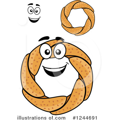 Royalty-Free (RF) Pretzel Clipart Illustration by Vector Tradition SM - Stock Sample #1244691