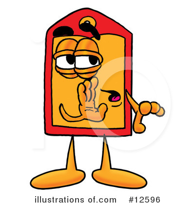 Royalty-Free (RF) Price Tag Character Clipart Illustration by Mascot Junction - Stock Sample #12596