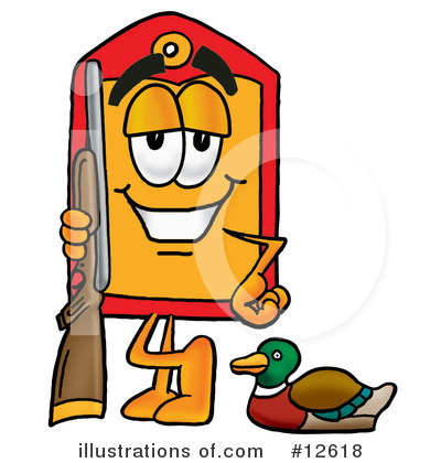 Royalty-Free (RF) Price Tag Character Clipart Illustration by Mascot Junction - Stock Sample #12618