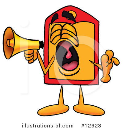 Royalty-Free (RF) Price Tag Character Clipart Illustration by Mascot Junction - Stock Sample #12623