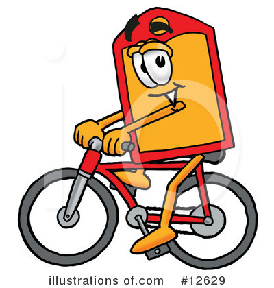 Bicyclist Clipart #12629 by Mascot Junction