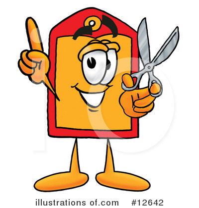 Royalty-Free (RF) Price Tag Character Clipart Illustration by Mascot Junction - Stock Sample #12642