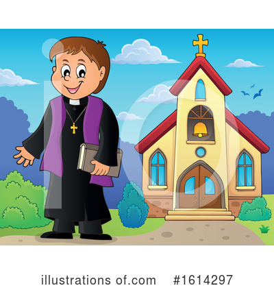 Royalty-Free (RF) Priest Clipart Illustration by visekart - Stock Sample #1614297