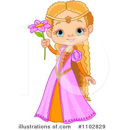 Royalty-Free (RF) Princess Clipart Illustration by Pushkin - Stock Sample #1102829