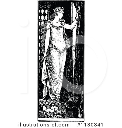 Royalty-Free (RF) Princess Clipart Illustration by Prawny Vintage - Stock Sample #1180341