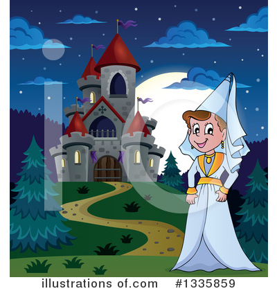 Royalty-Free (RF) Princess Clipart Illustration by visekart - Stock Sample #1335859