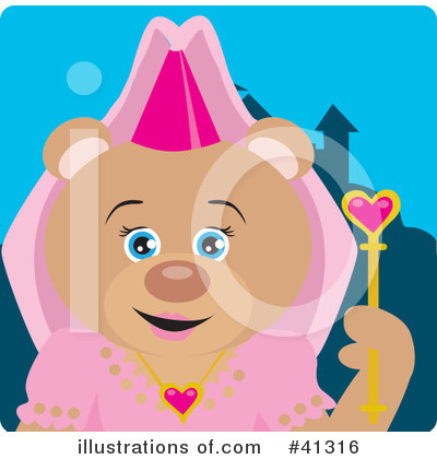 Royalty-Free (RF) Princess Clipart Illustration by Dennis Holmes Designs - Stock Sample #41316