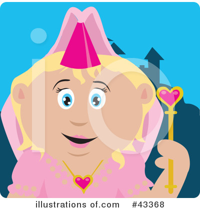Royalty-Free (RF) Princess Clipart Illustration by Dennis Holmes Designs - Stock Sample #43368