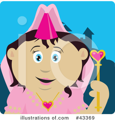 Royalty-Free (RF) Princess Clipart Illustration by Dennis Holmes Designs - Stock Sample #43369