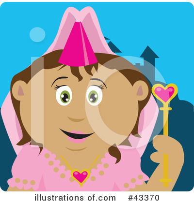 Royalty-Free (RF) Princess Clipart Illustration by Dennis Holmes Designs - Stock Sample #43370