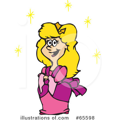 Royalty-Free (RF) Princess Clipart Illustration by Dennis Holmes Designs - Stock Sample #65598