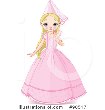 Royalty-Free (RF) Princess Clipart Illustration by Pushkin - Stock Sample #90517