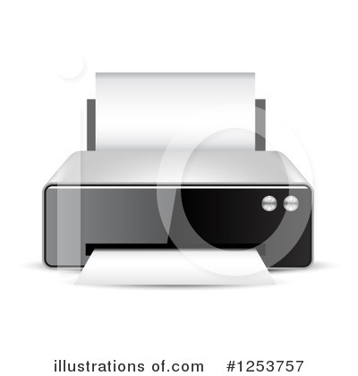 Royalty-Free (RF) Printer Clipart Illustration by vectorace - Stock Sample #1253757