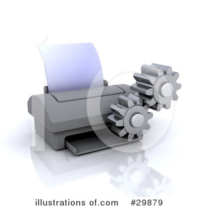 Royalty-Free (RF) Printer Clipart Illustration by KJ Pargeter - Stock Sample #29879