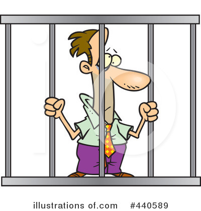 Royalty-Free (RF) Prisoner Clipart Illustration by toonaday - Stock Sample #440589