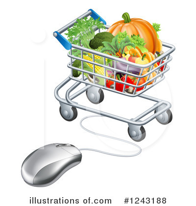 Groceries Clipart #1243188 by AtStockIllustration