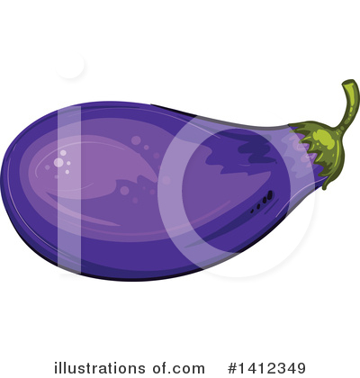 Eggplant Clipart #1412349 by merlinul