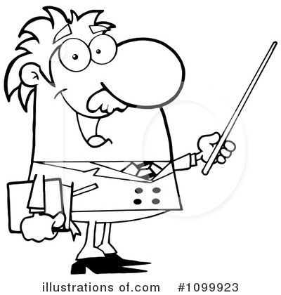 Royalty-Free (RF) Professor Clipart Illustration by Hit Toon - Stock Sample #1099923