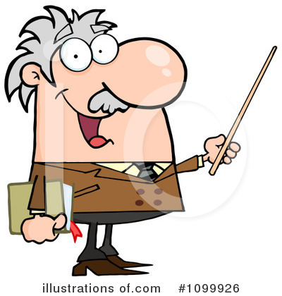 Royalty-Free (RF) Professor Clipart Illustration by Hit Toon - Stock Sample #1099926