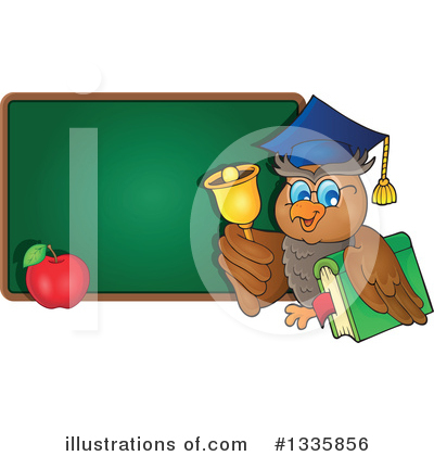 Royalty-Free (RF) Professor Owl Clipart Illustration by visekart - Stock Sample #1335856