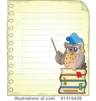 Royalty-Free (RF) Professor Owl Clipart Illustration by visekart - Stock Sample #1419438