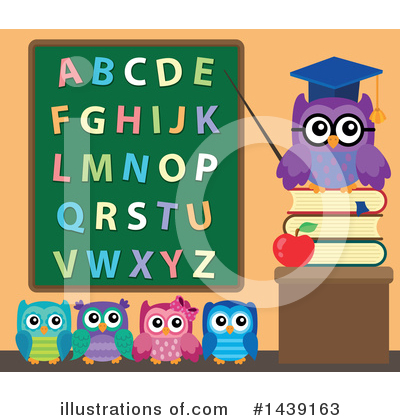 Royalty-Free (RF) Professor Owl Clipart Illustration by visekart - Stock Sample #1439163