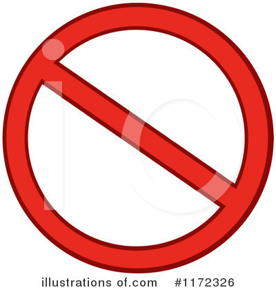 Royalty-Free (RF) Prohibited Clipart Illustration by Hit Toon - Stock Sample #1172326