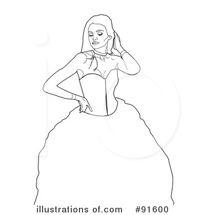 Royalty-Free (RF) Prom Dress Clipart Illustration by Arena Creative - Stock Sample #91600
