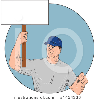 Royalty-Free (RF) Protester Clipart Illustration by patrimonio - Stock Sample #1454336