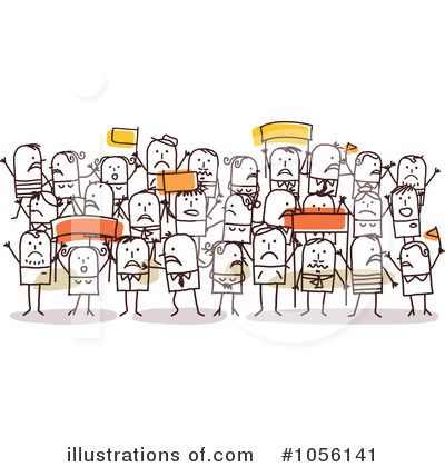 Royalty-Free (RF) Protesting Clipart Illustration by NL shop - Stock Sample #1056141